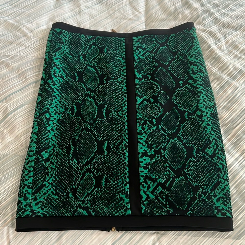 Juicy Couture skirt- snake print green and black